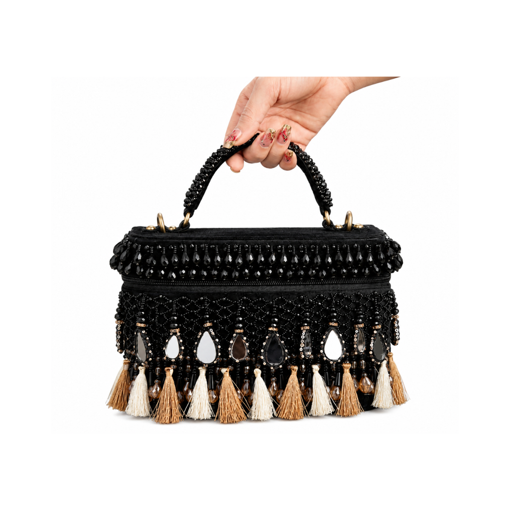 Noir Mirror Vanity Bag