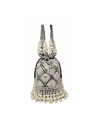Crystal Cascade Potli (Navy Blue)