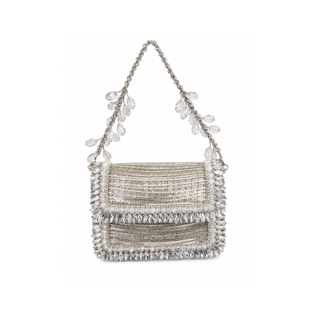 Céleste Crystal Bag (Silver)
