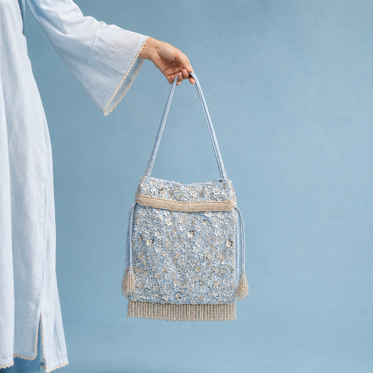 Ellie Baby Blue Potli