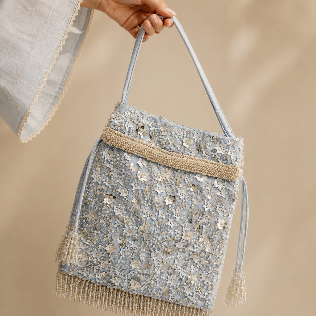 Ellie Baby Blue Potli