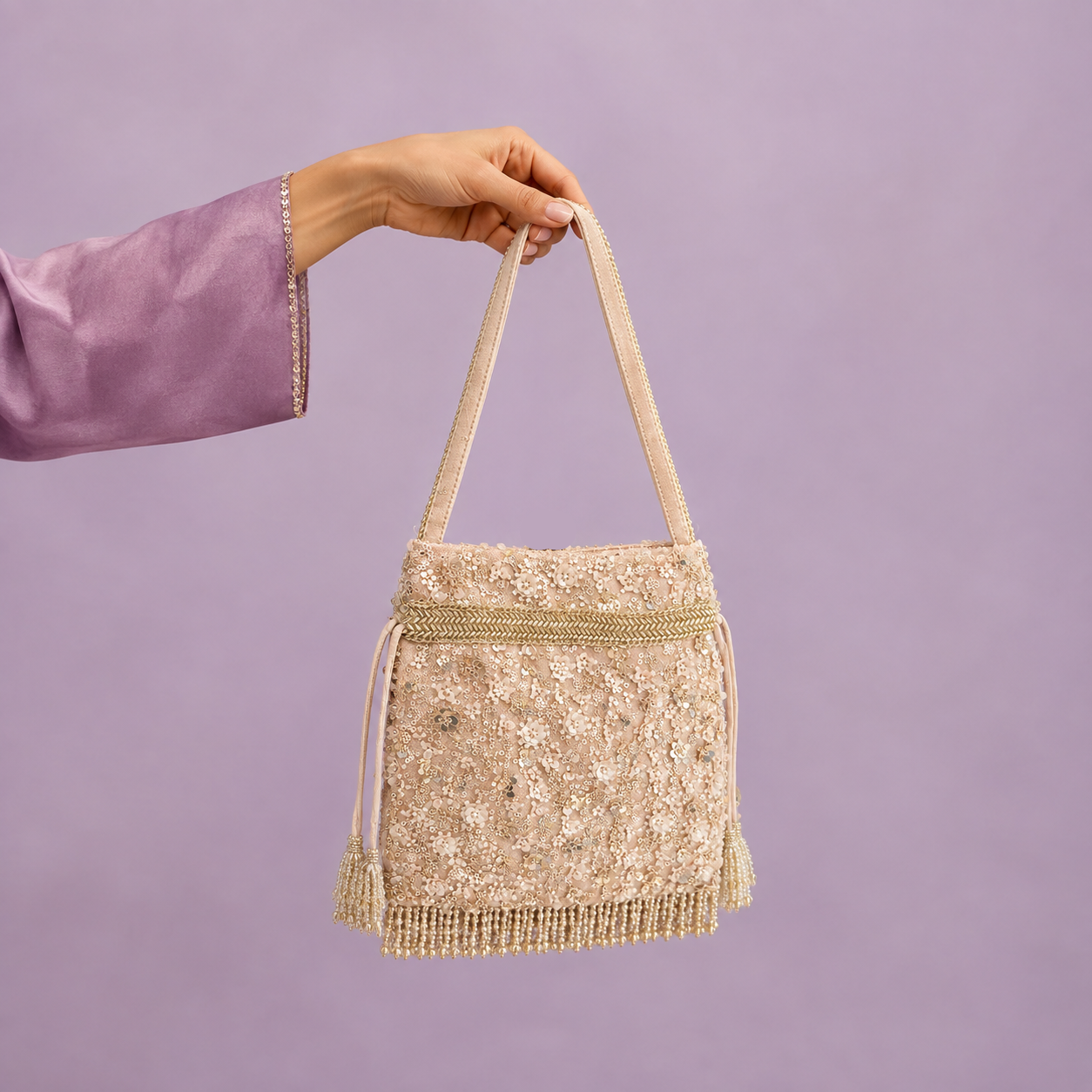 Ellie Baby Pink Potli