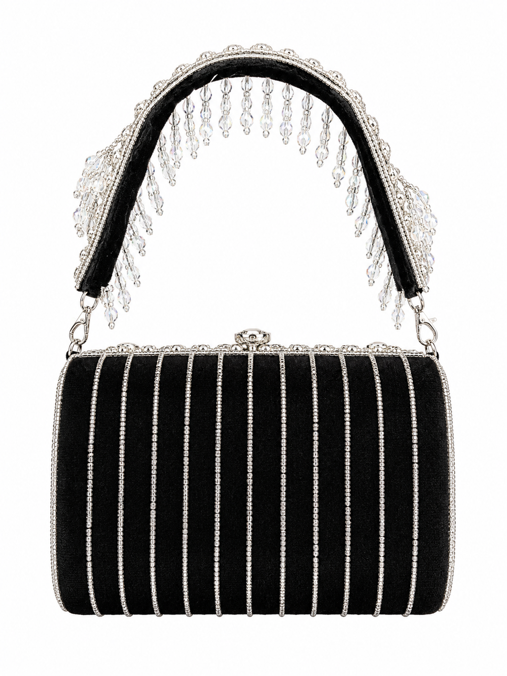 Noir Lumière Front Flap Clutch