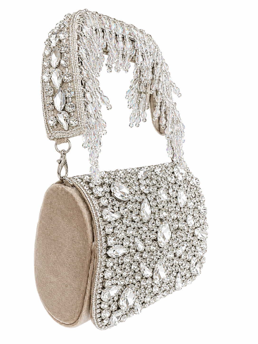 Champagne Lumière Front Flap Clutch
