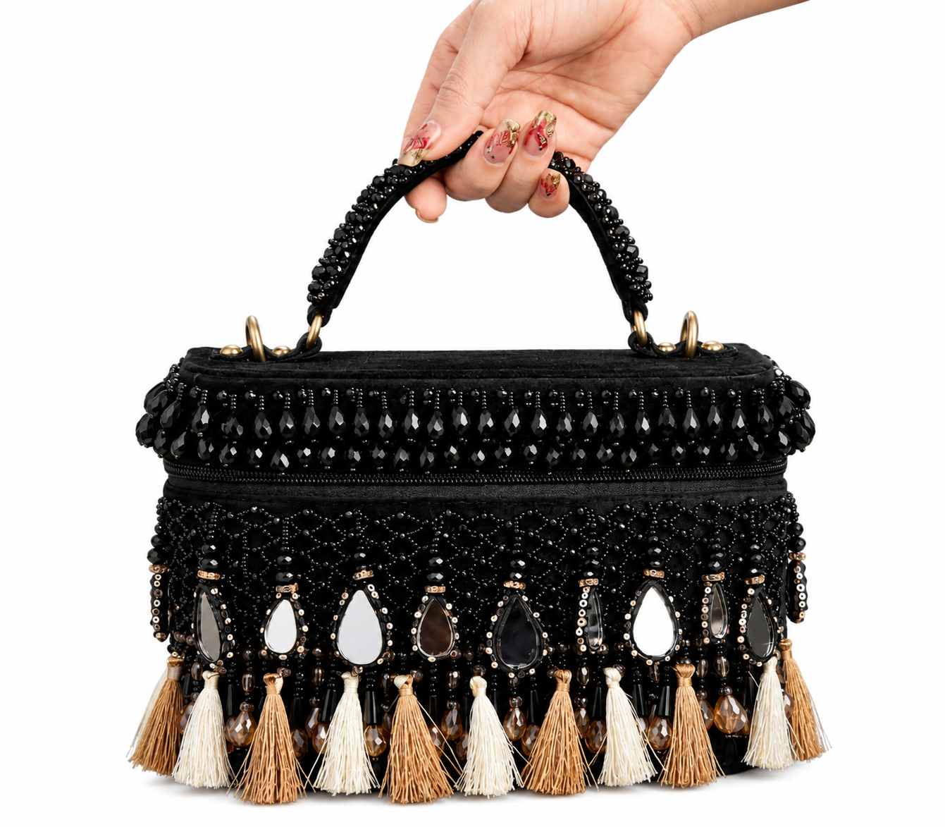 Noir Mirror Vanity Bag