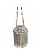 Silver Rose Bucket Bag