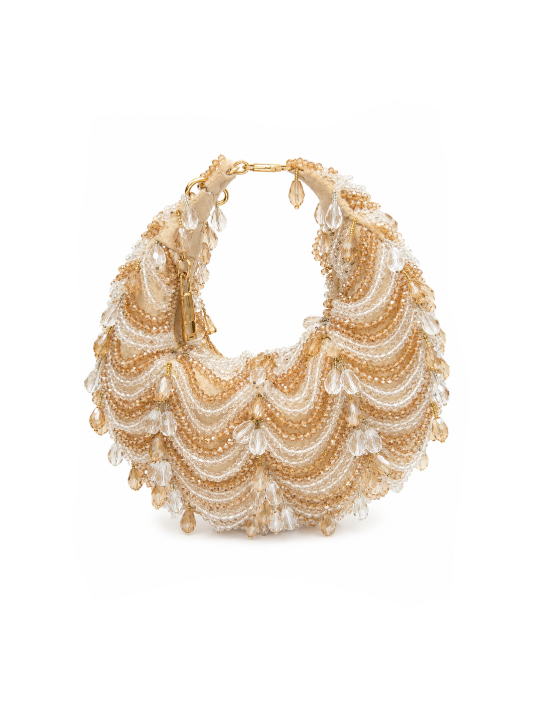 Champagne Cascade Moon Bag