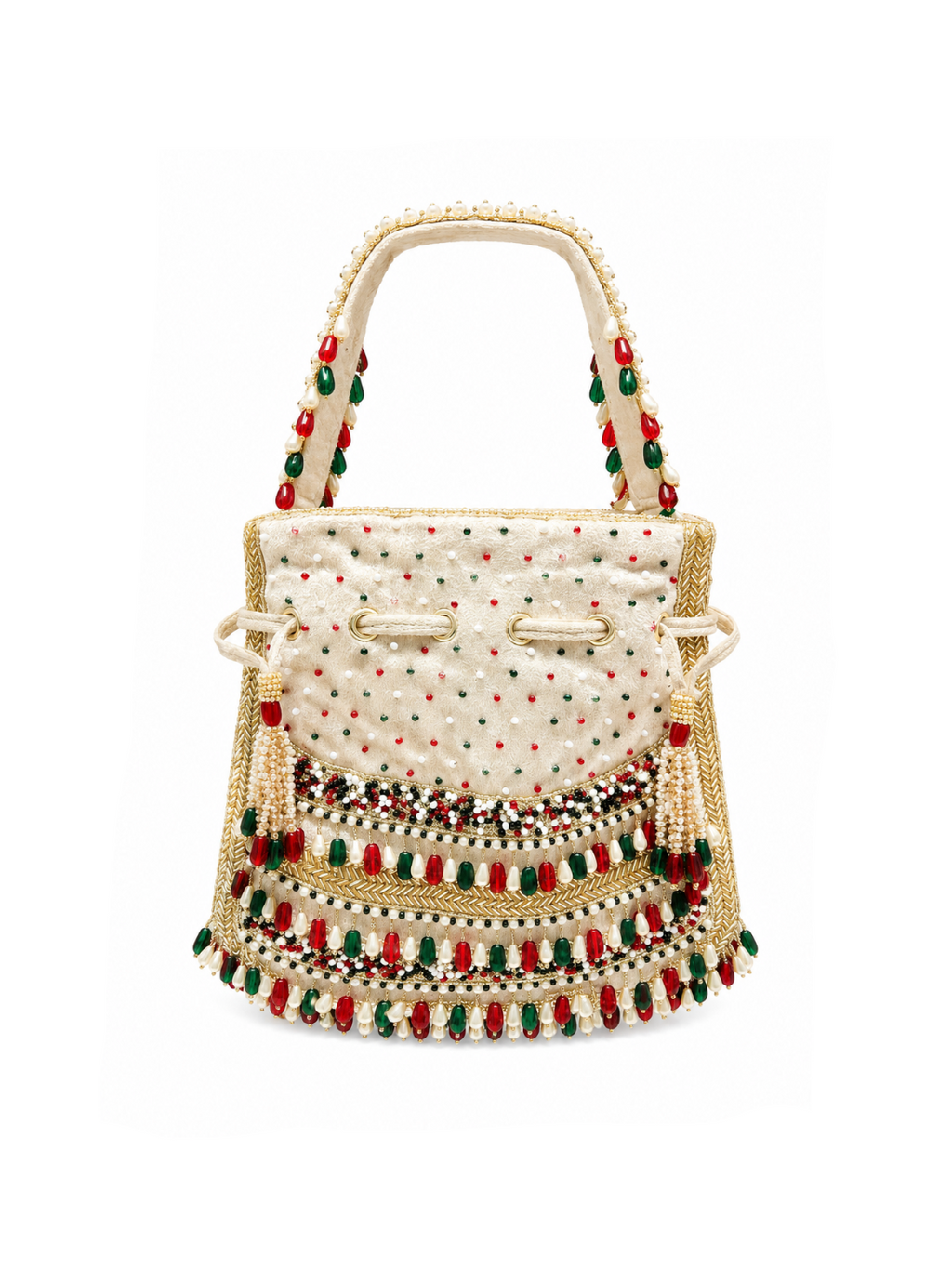 Celestial Glow Potli (Beige Base)