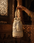 Crystal Cascade Potli (Beige)