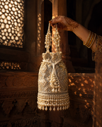Crystal Cascade Potli (Beige)