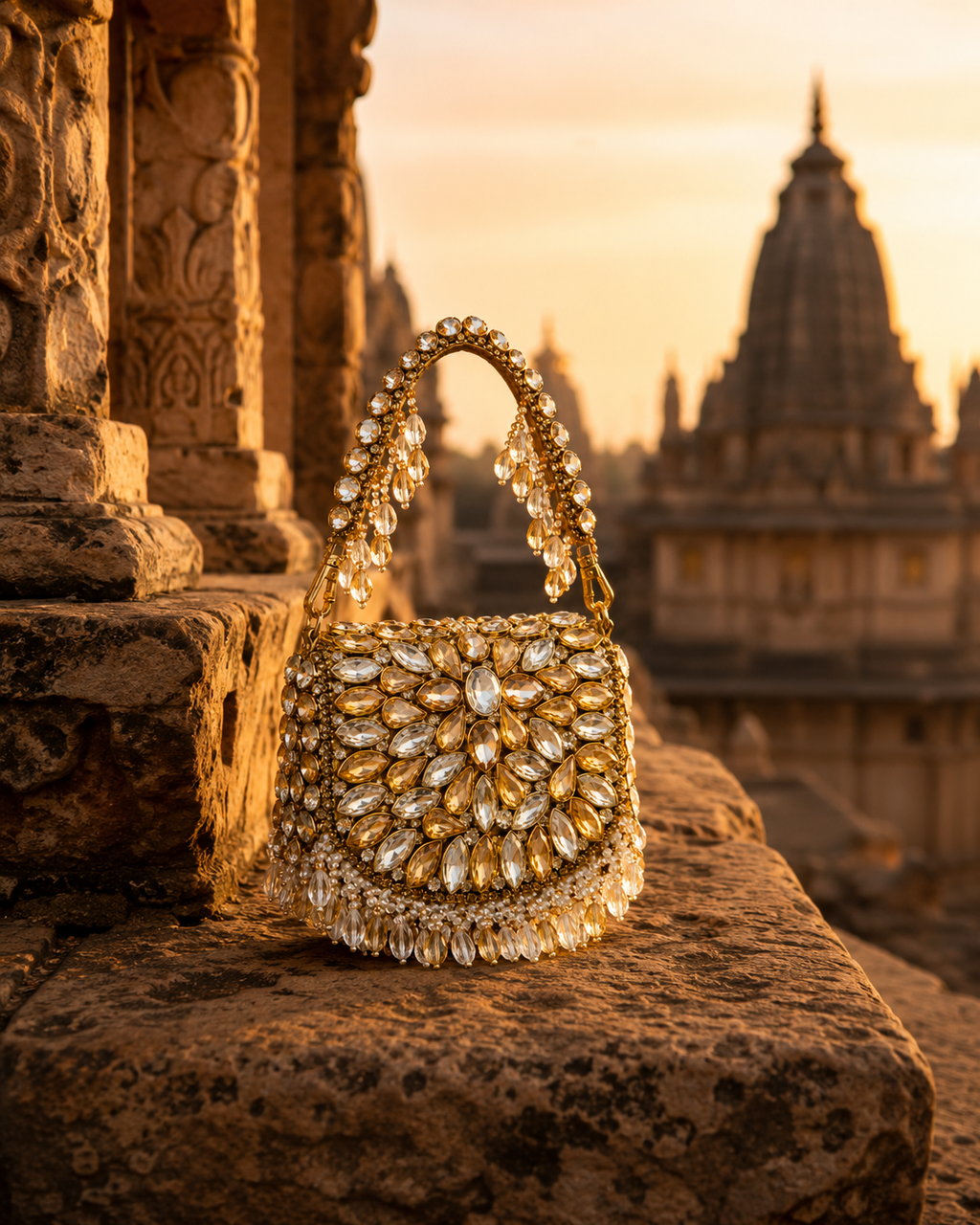 Crystal Golden-Silver Bag