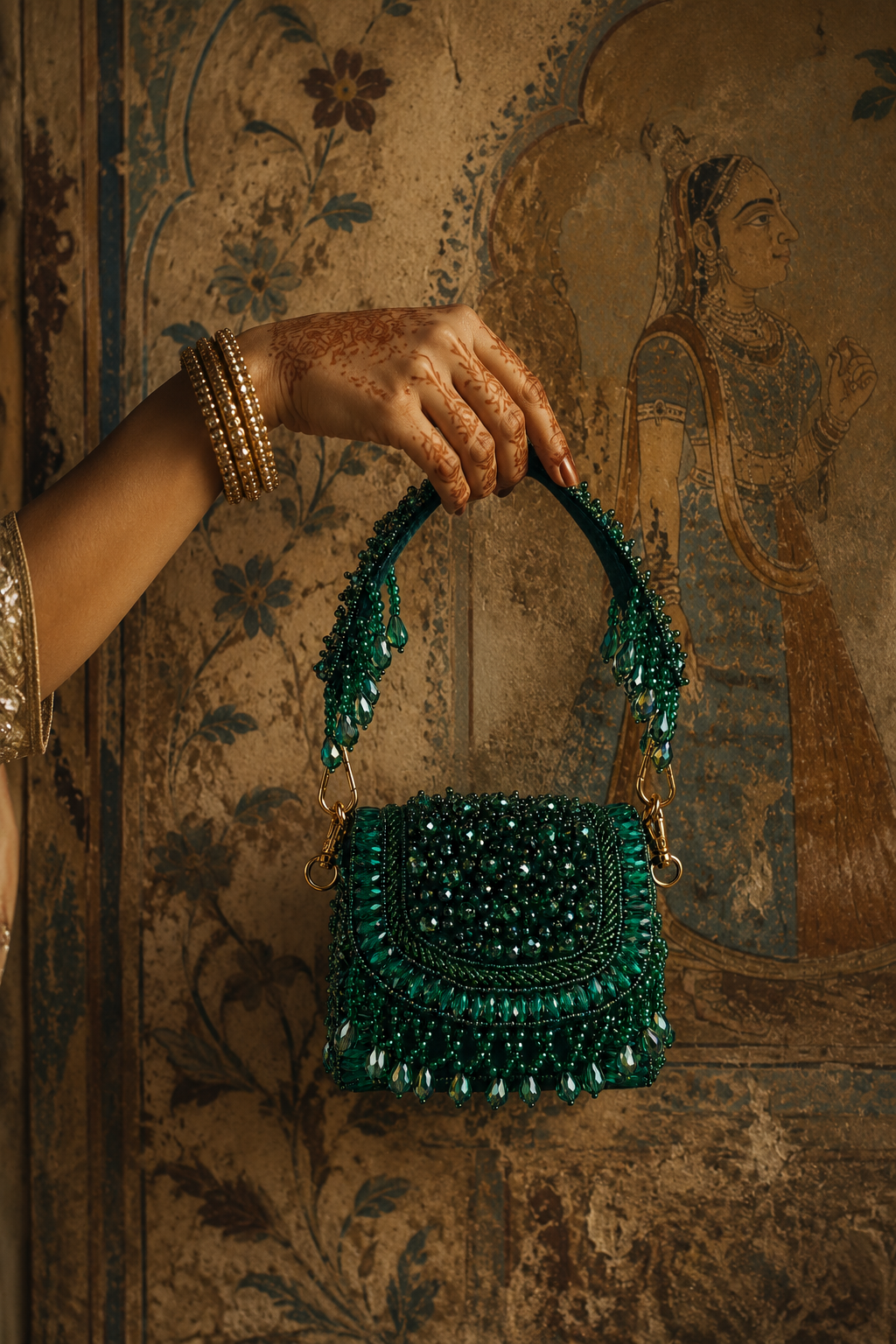 Crystal Emerald Green Bag