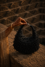 Luna Pearl Moon Bag (Black)