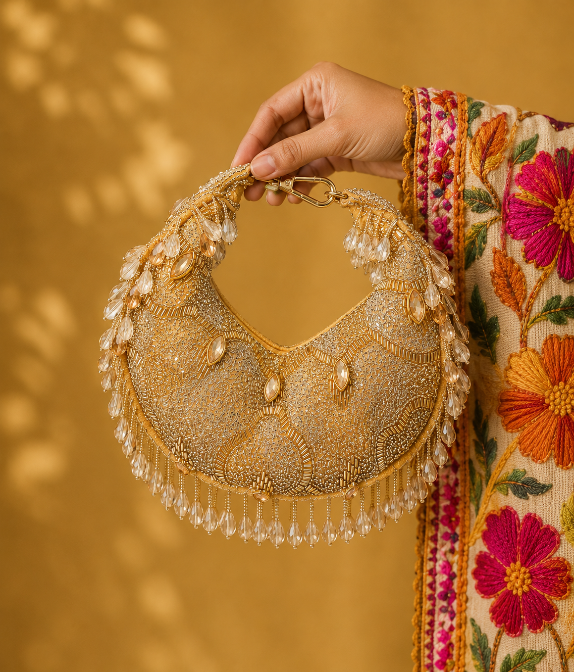 Golden Luna Moon Bag