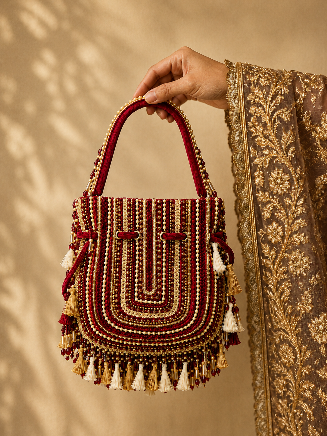 Ruby Red Royale Potli