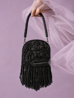 Midnight Noir Fringe Bag