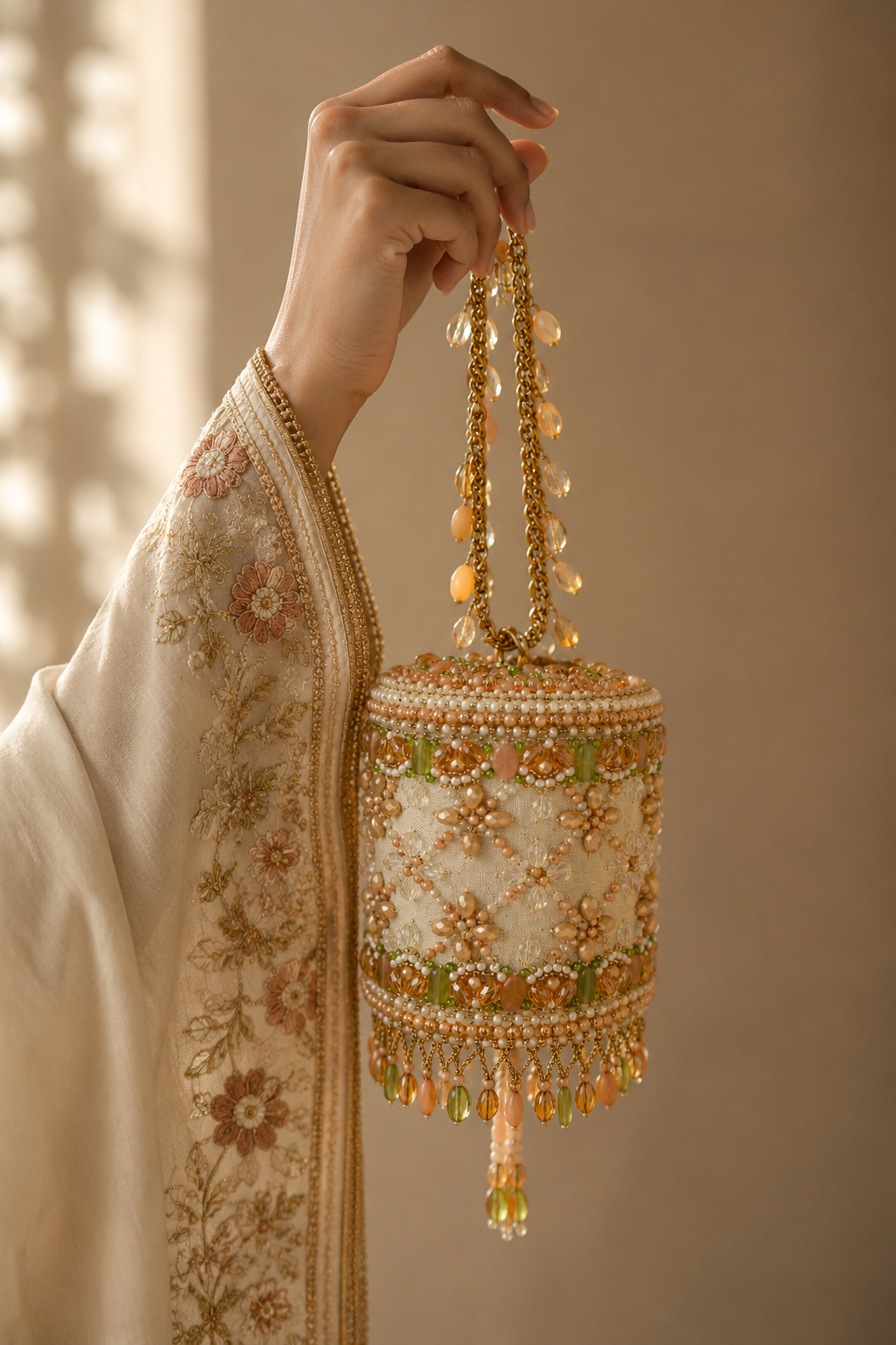 Pistachio Praline Minaudière Bag
