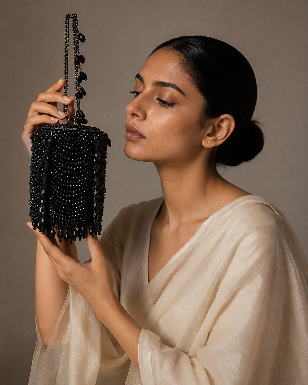 Chandni Moonlit Potli (Black - Mini)