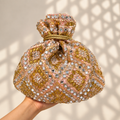 Baby Pink Aaina Gota Potli