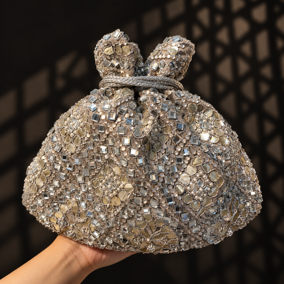 Silver Aaina Gota Potli