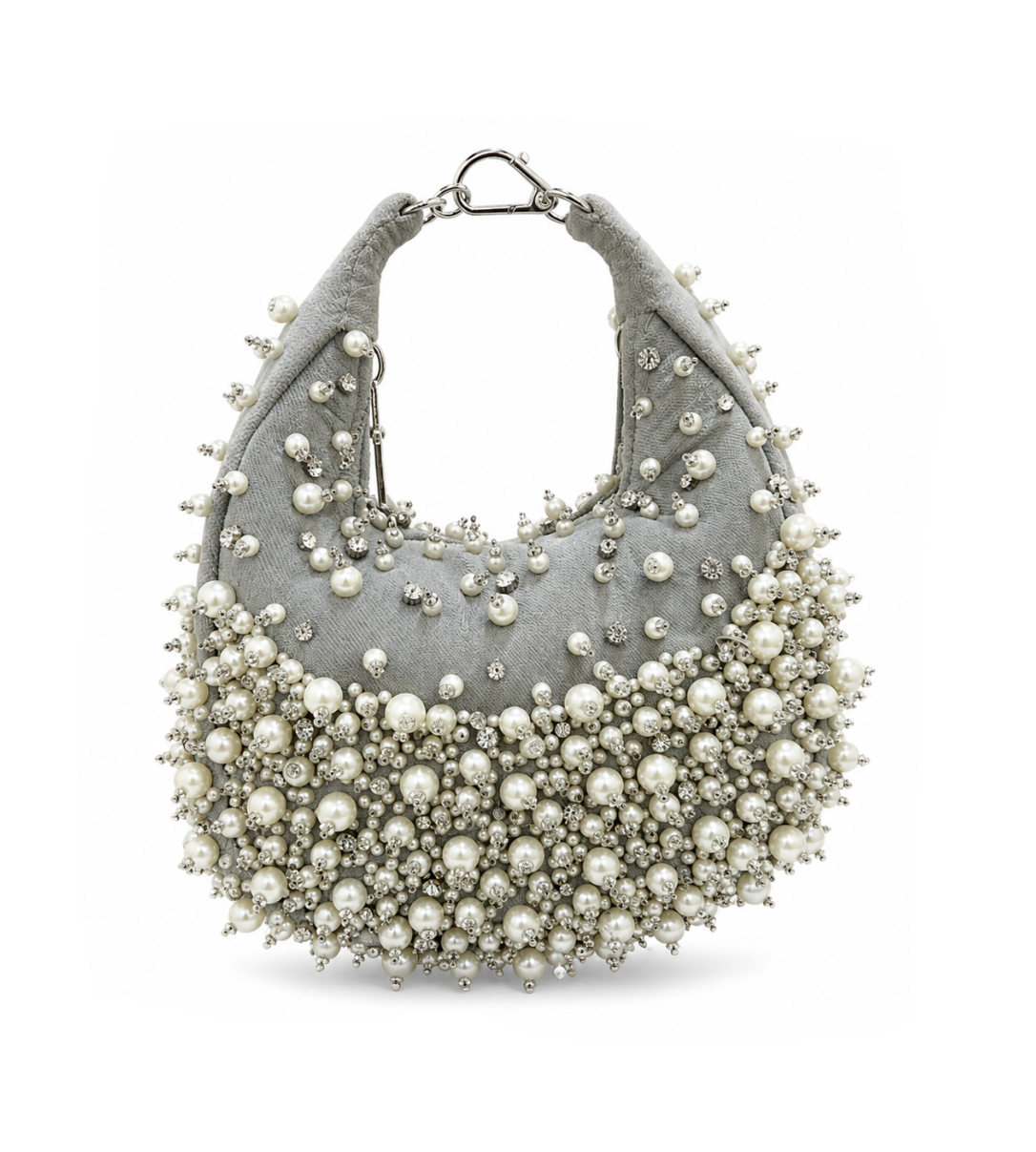 Luna Pearl Moon Bag (Grey)