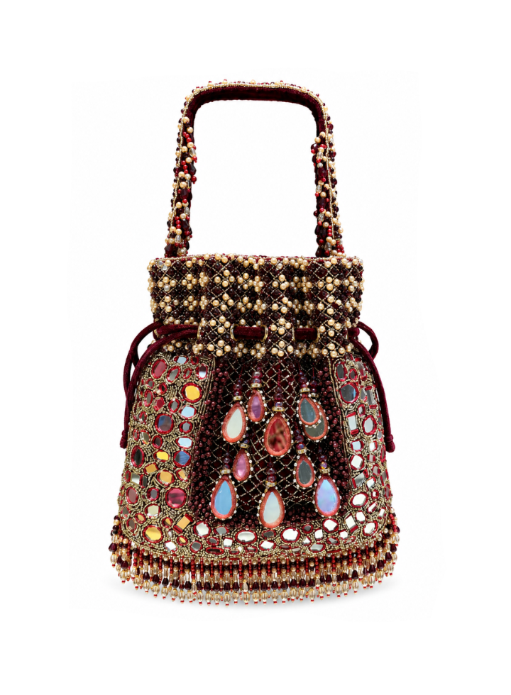 Red Lafayette Mirror Potli